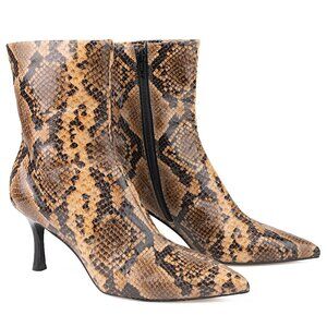 Rag & Bone “Brea” Snake-Embossed Leather Ankle Boots – Women’s 37 (US ~6.5–7)